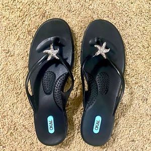 Women’s Black Flip-Flop Sandals
